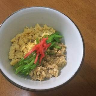 【オートミール】三色丼